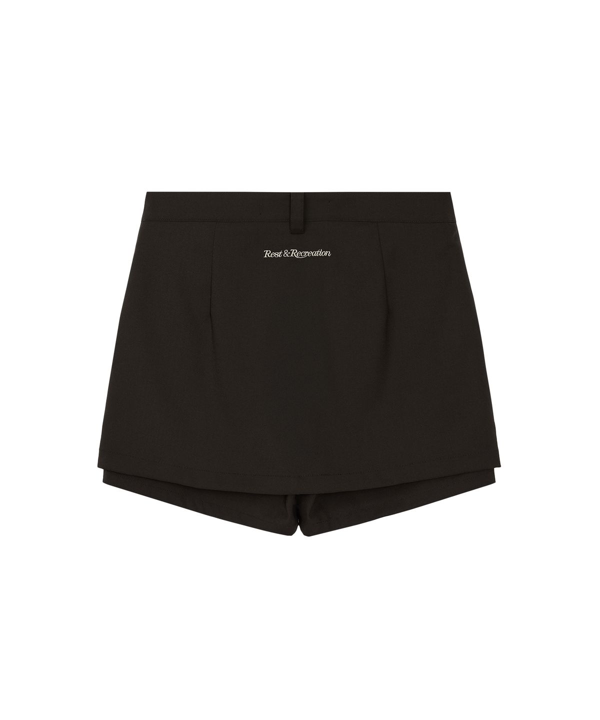 레스트앤레크레이션(REST&RECREATION) LOW RISE BUTTON SKORT - BROWN