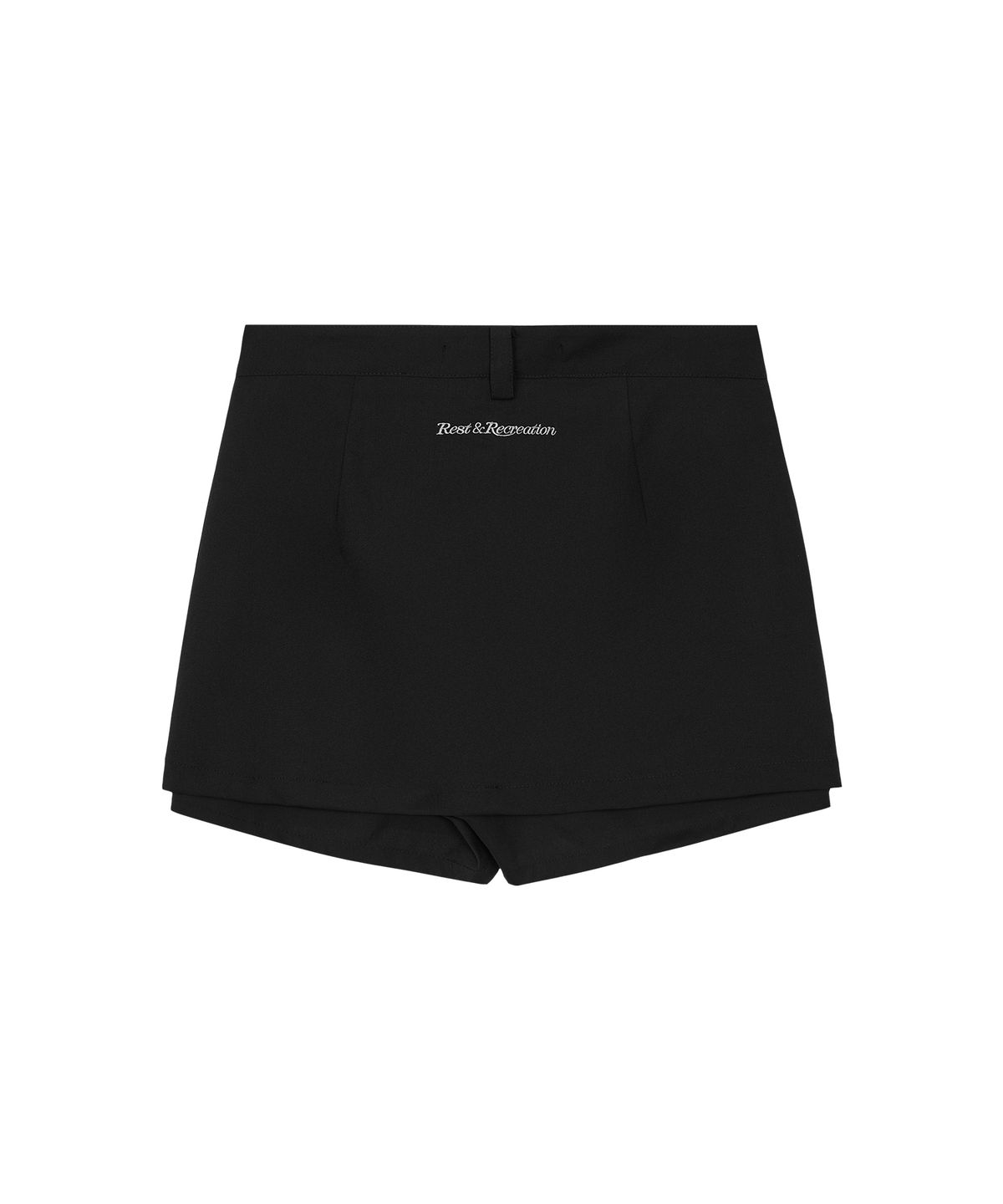 레스트앤레크레이션(REST&RECREATION) LOW RISE BUTTON SKORT - BLACK