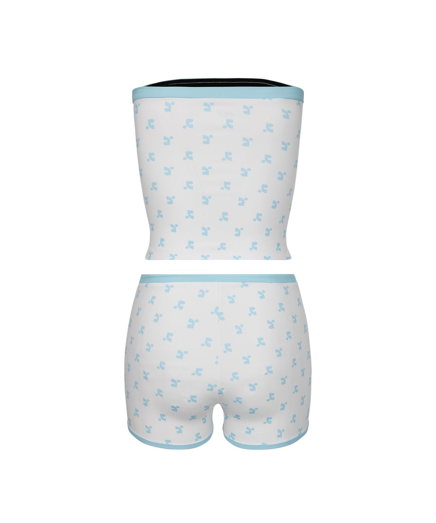 MUSINSA公式 | REST&RECREATION LOGO PATTERN TUBE TOP BIKINI