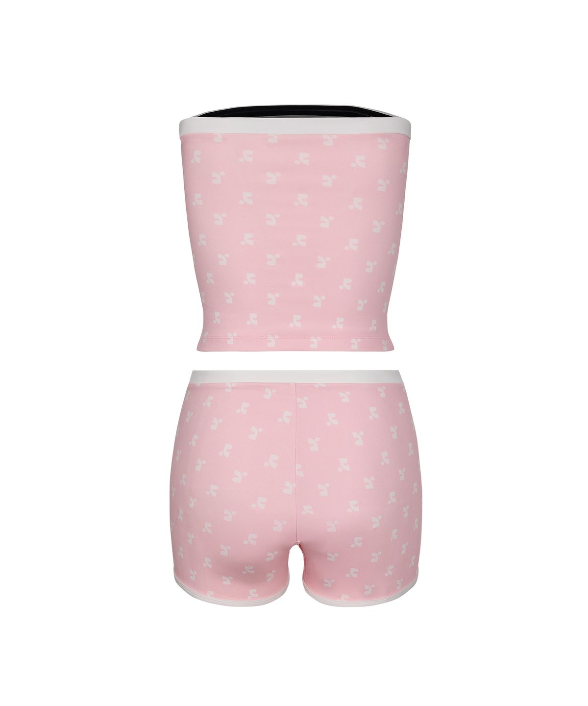 레스트앤레크레이션(REST&RECREATION) LOGO PATTERN TUBE TOP BIKINI - PINK