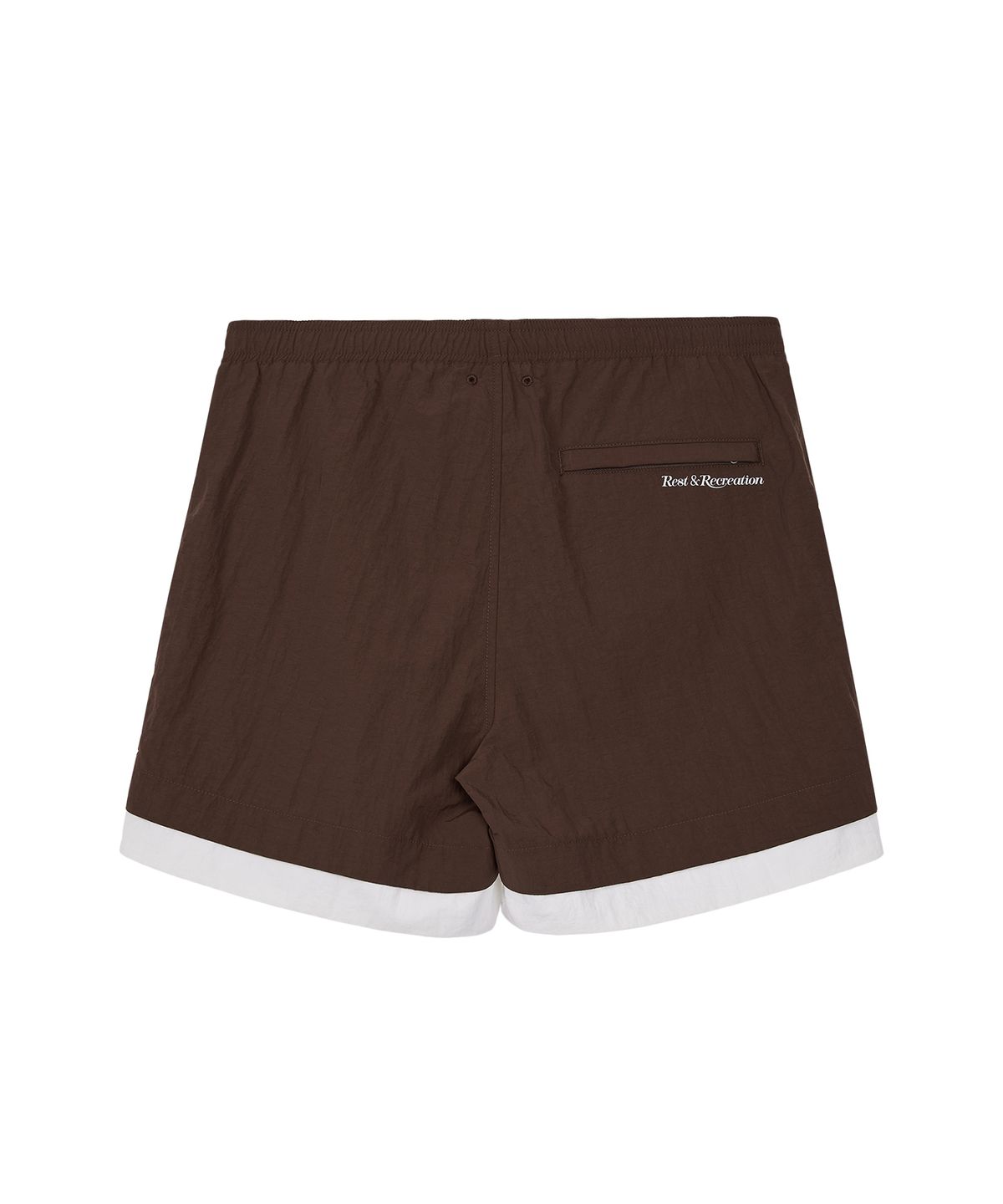 레스트앤레크레이션(REST&RECREATION) LAYERED SWIM SHORTS - BROWN