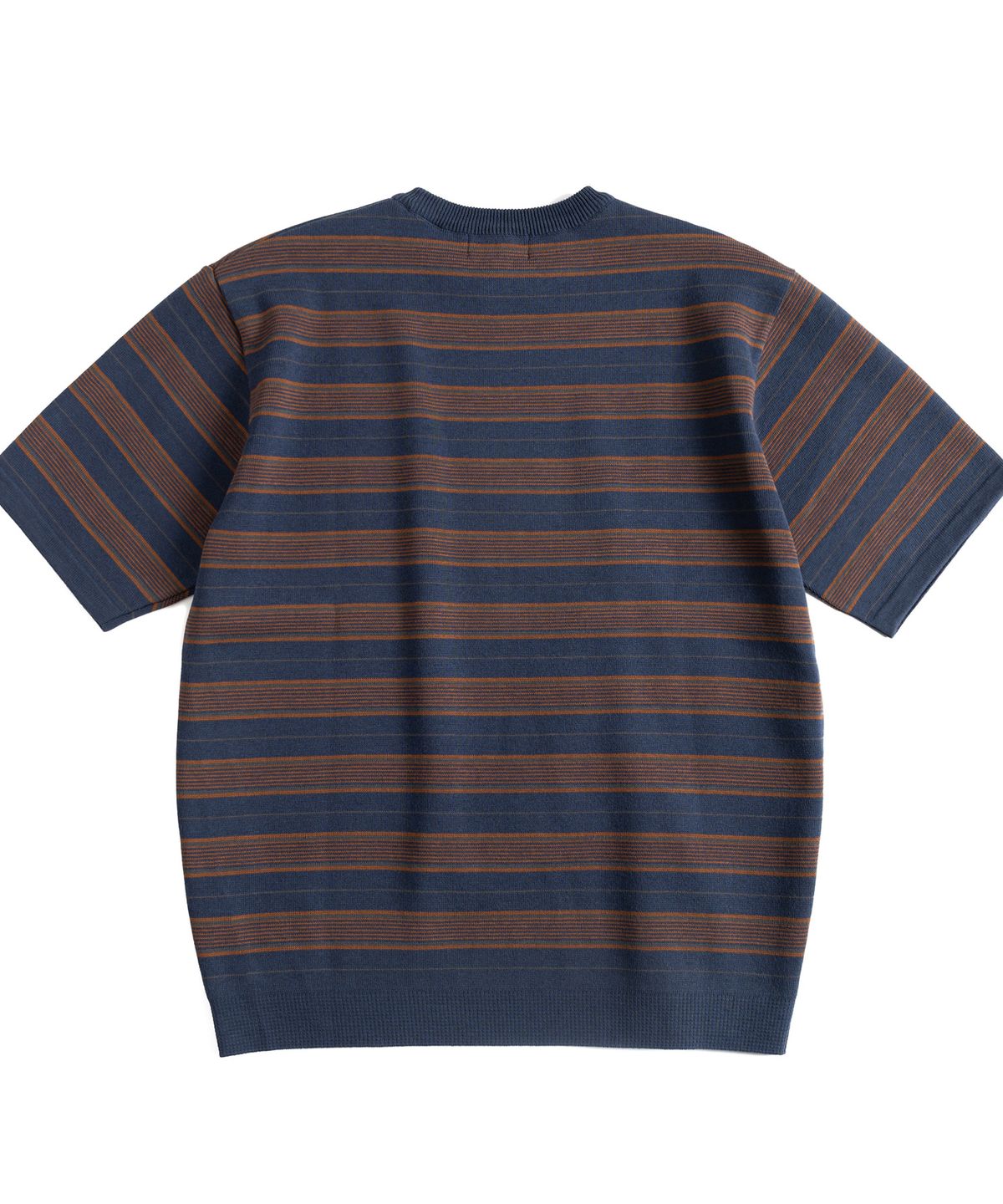 와일드 브릭스(WILD BRICKS) W23 KNITTED STRIPE T-SHIRT (blue&brown)