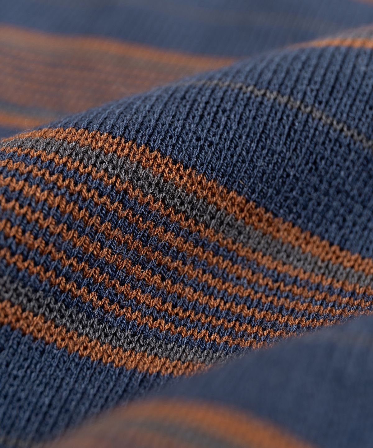 와일드 브릭스(WILD BRICKS) W23 KNITTED STRIPE T-SHIRT (blue&brown)