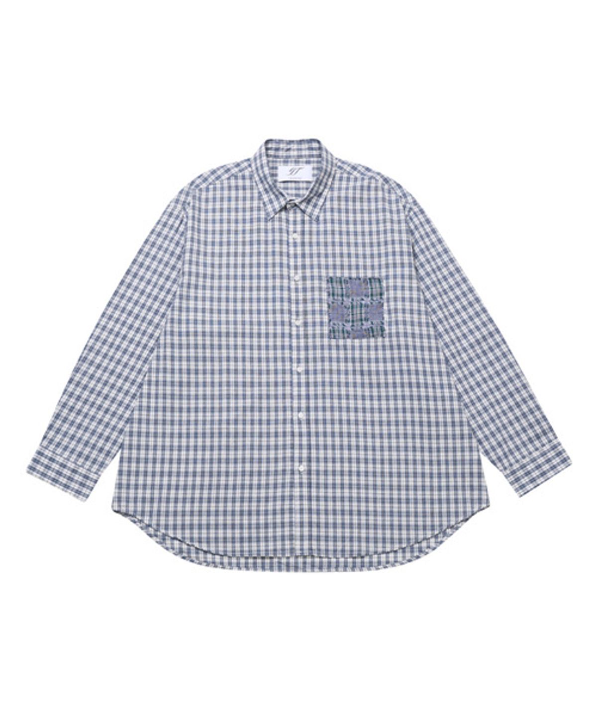 그레이티스트(THE GREATEST) Pocket Detail Check Shirt Blue