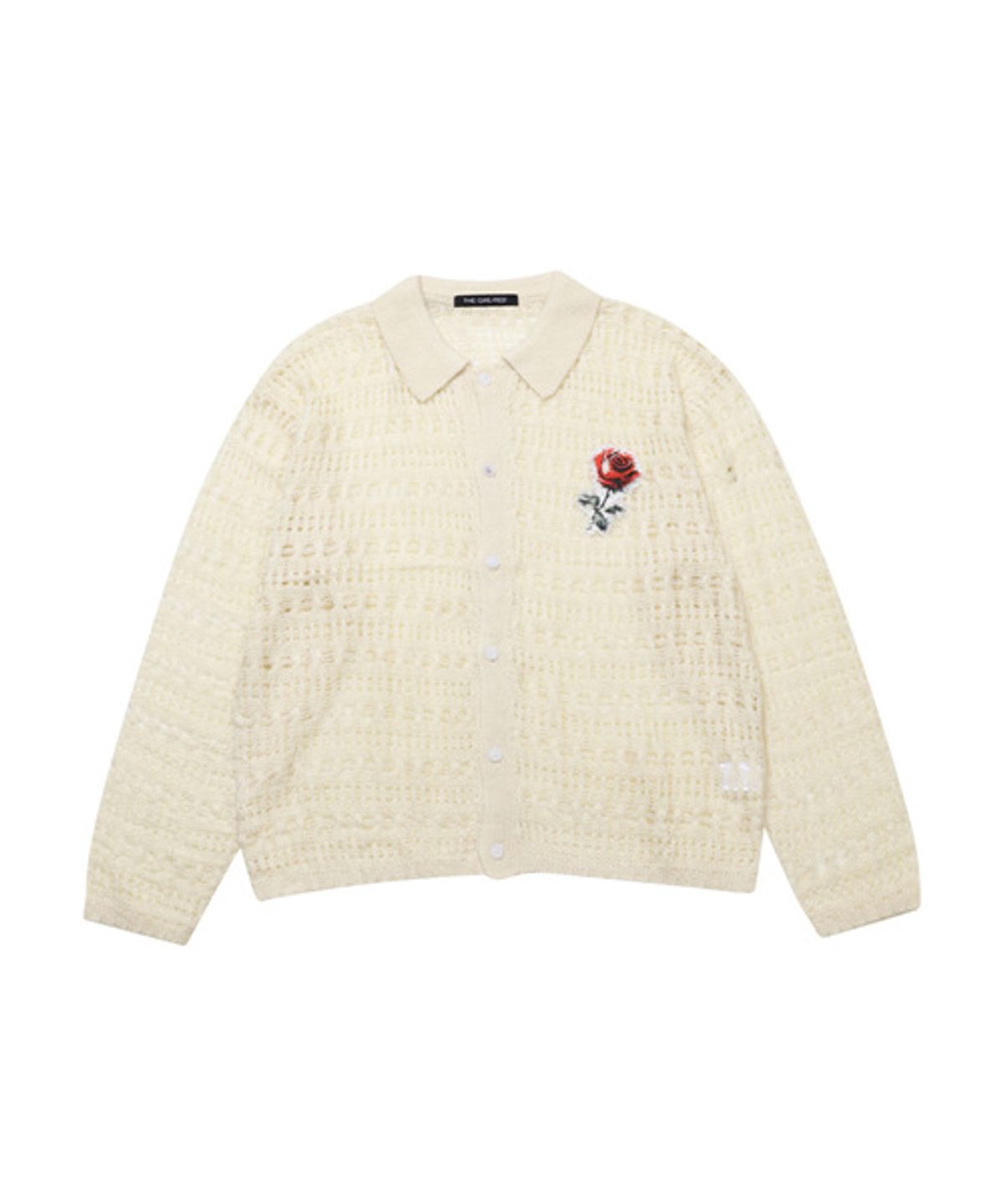 그레이티스트(THE GREATEST) Sheer Rose Patch Shirt Ivory