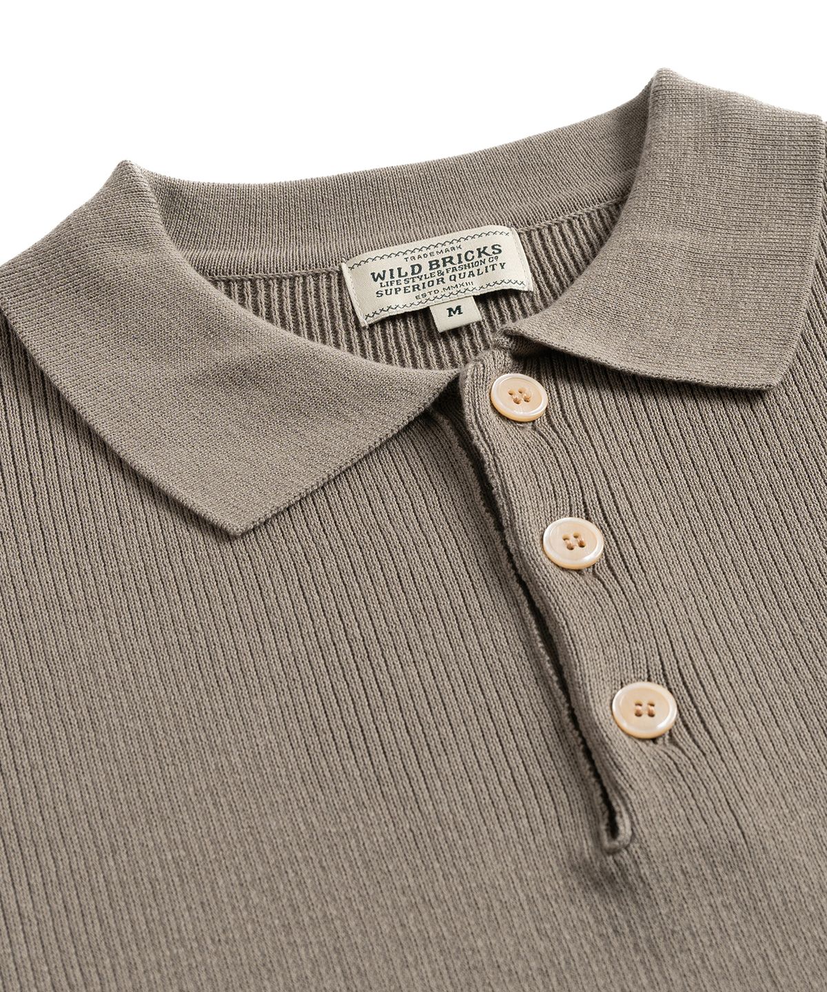 와일드 브릭스(WILD BRICKS) W23 KNITTED POLO SHIRT (sand beige)