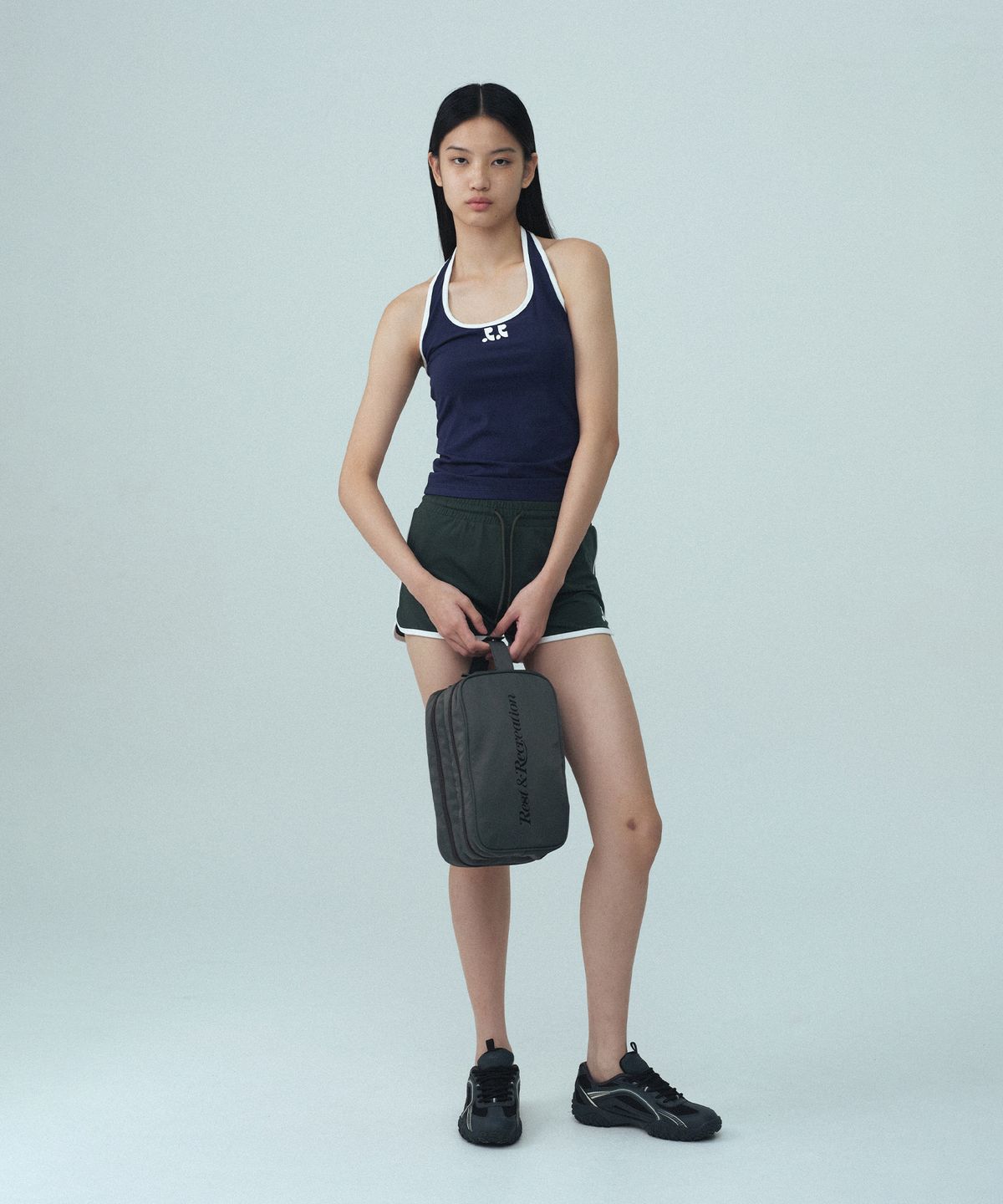 레스트앤레크레이션(REST&RECREATION) BEACH POUCH BAG - GREY