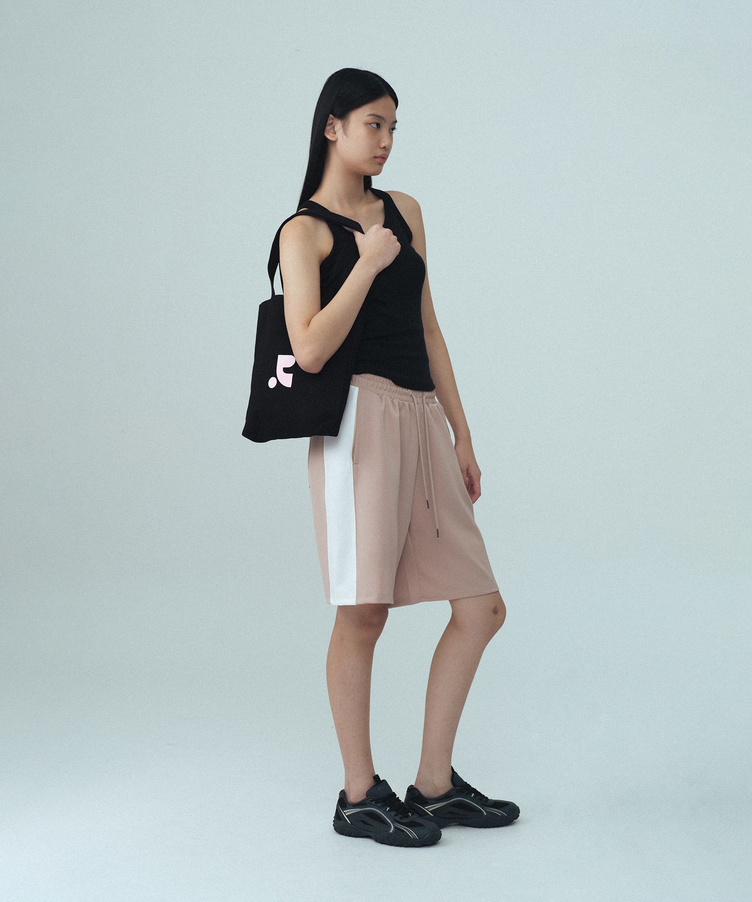 MUSINSA | REST&RECREATION RS LOGO COTTON ECO BAG - BLACK