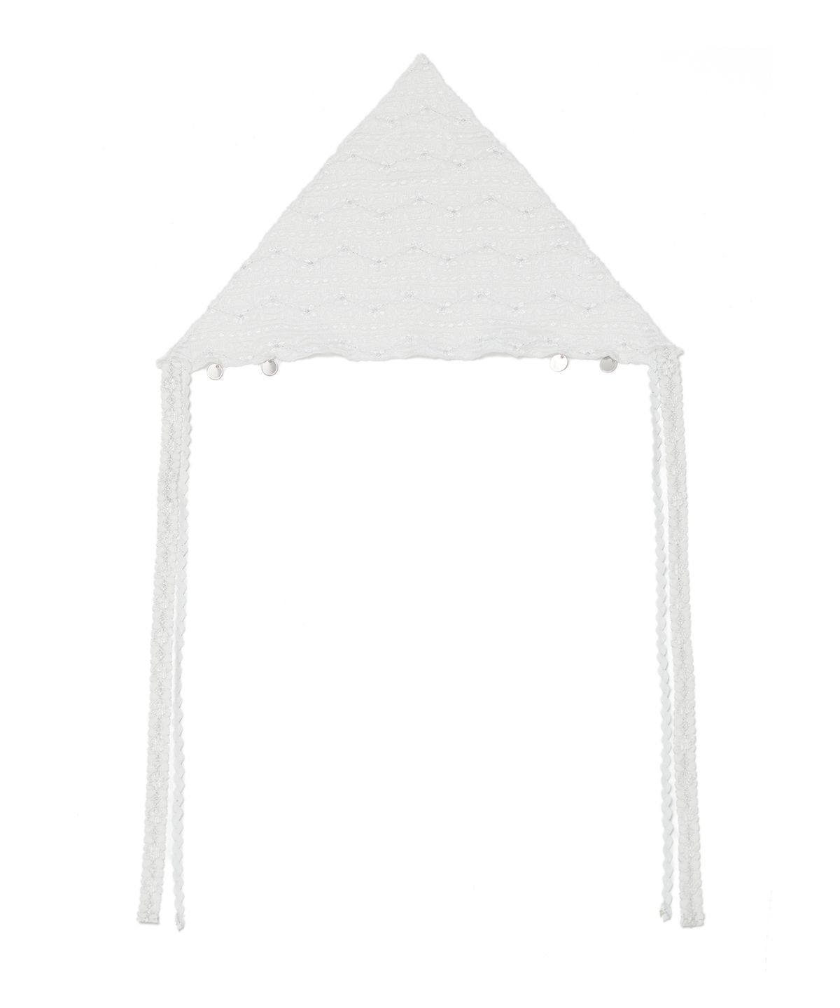 타입서비스(TYPESERVICE) Strap Detail Hair Scarf [White]