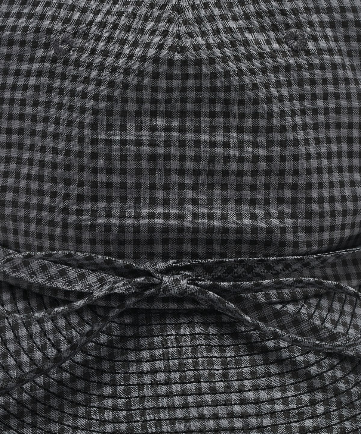 타입서비스(TYPESERVICE) Checkered Ribbon Cap [Charcoal]