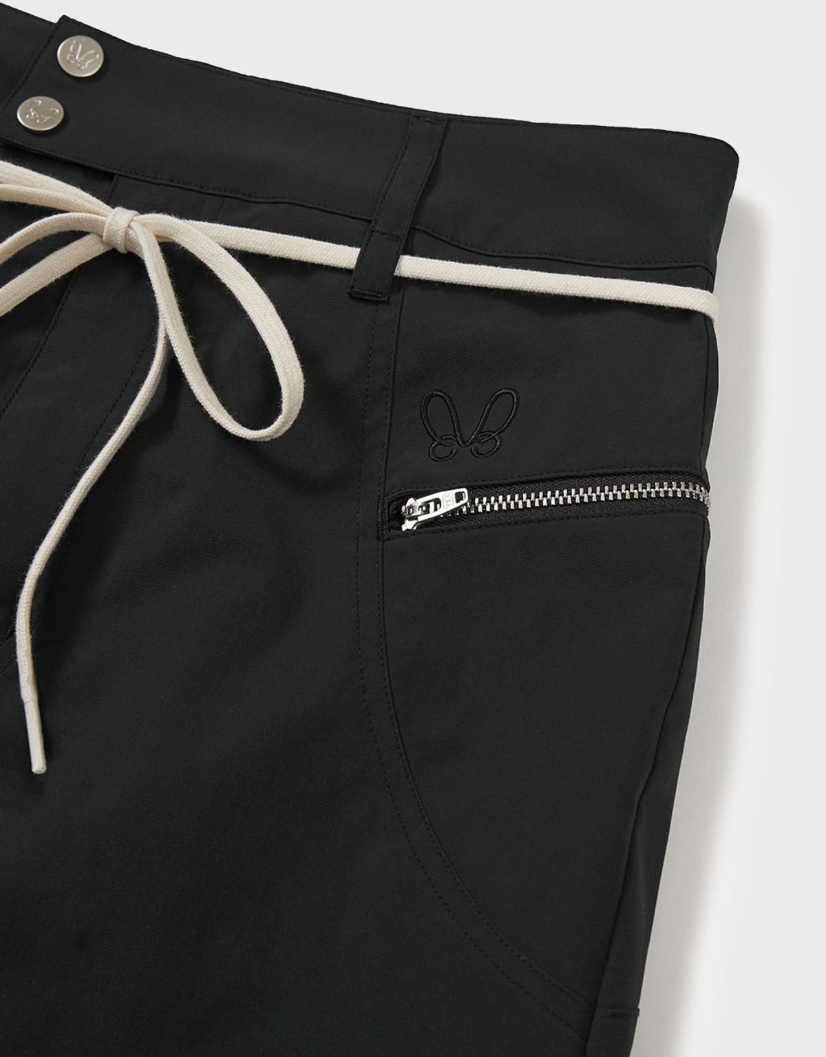 엠엠더블유(MMW) [MMW] STRING MID SKIRT (BLACK)