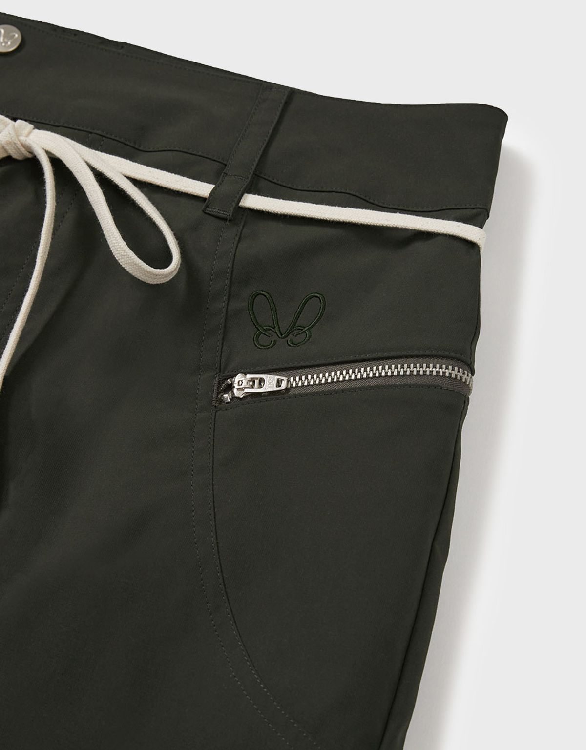 엠엠더블유(MMW) [MMW] STRING MID SKIRT (CHARCOAL)