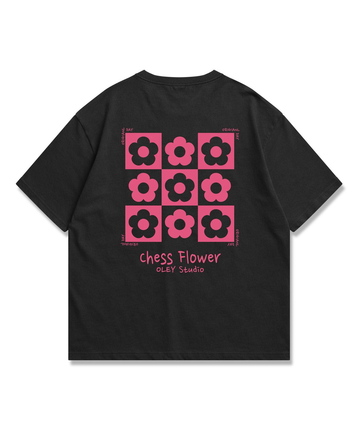 오리지널데이(ORIGINALDAY) Chess Flower 반팔 티셔츠 4Color