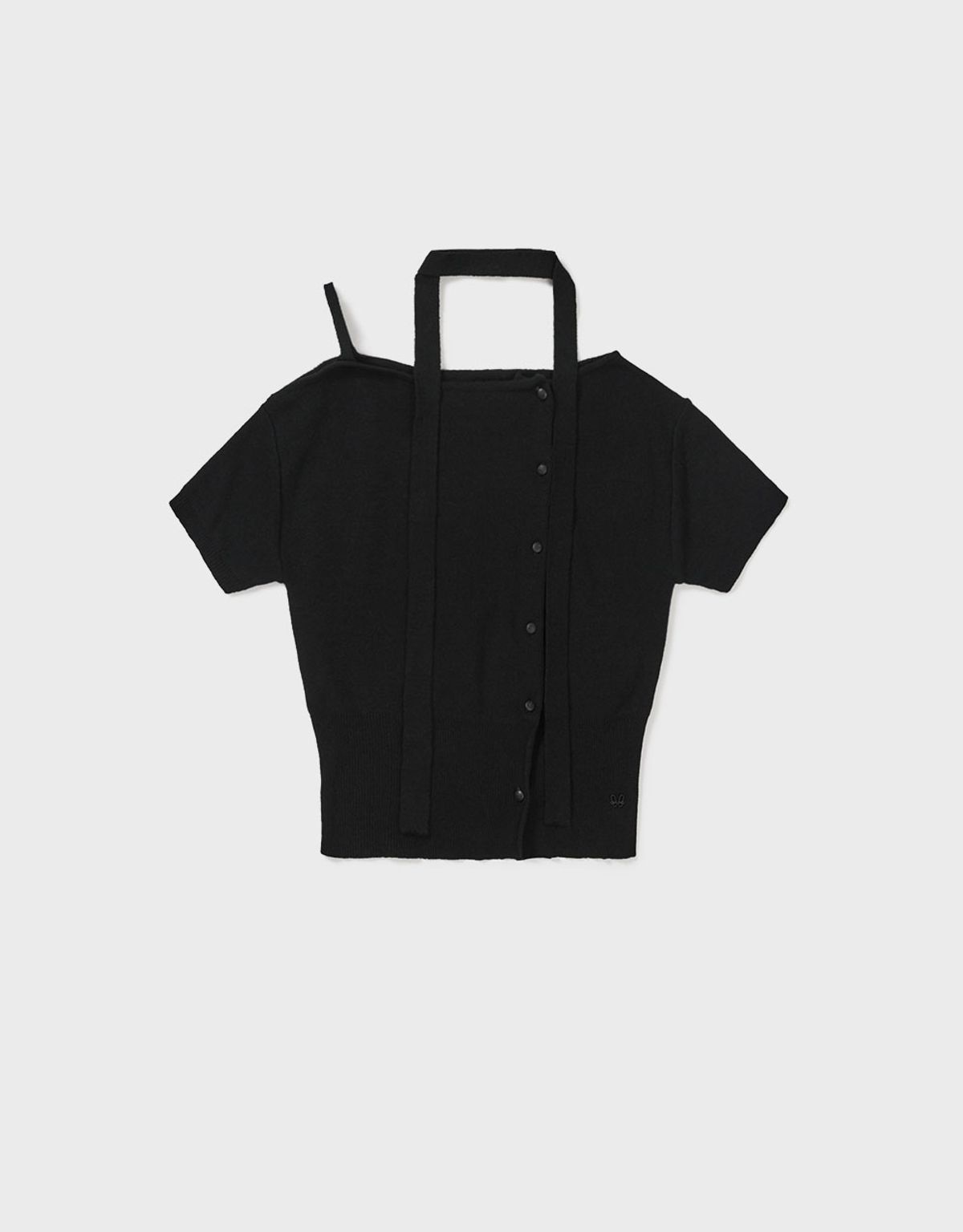 엠엠더블유(MMW) [MMW] OFF SHOULDER KNIT CARDIGAN (BLACK)