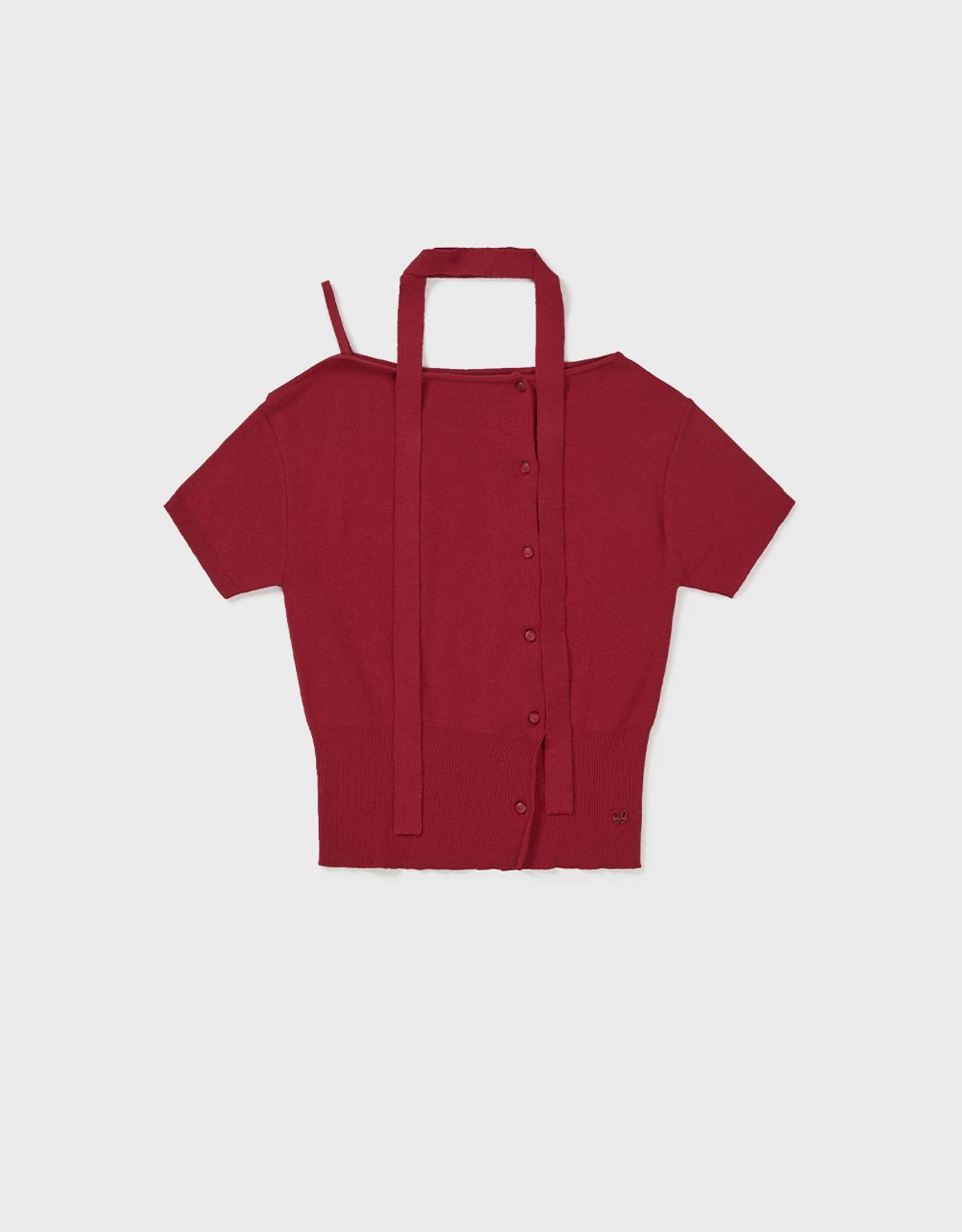 엠엠더블유(MMW) [MMW] OFF SHOULDER KNIT CARDIGAN (RED)