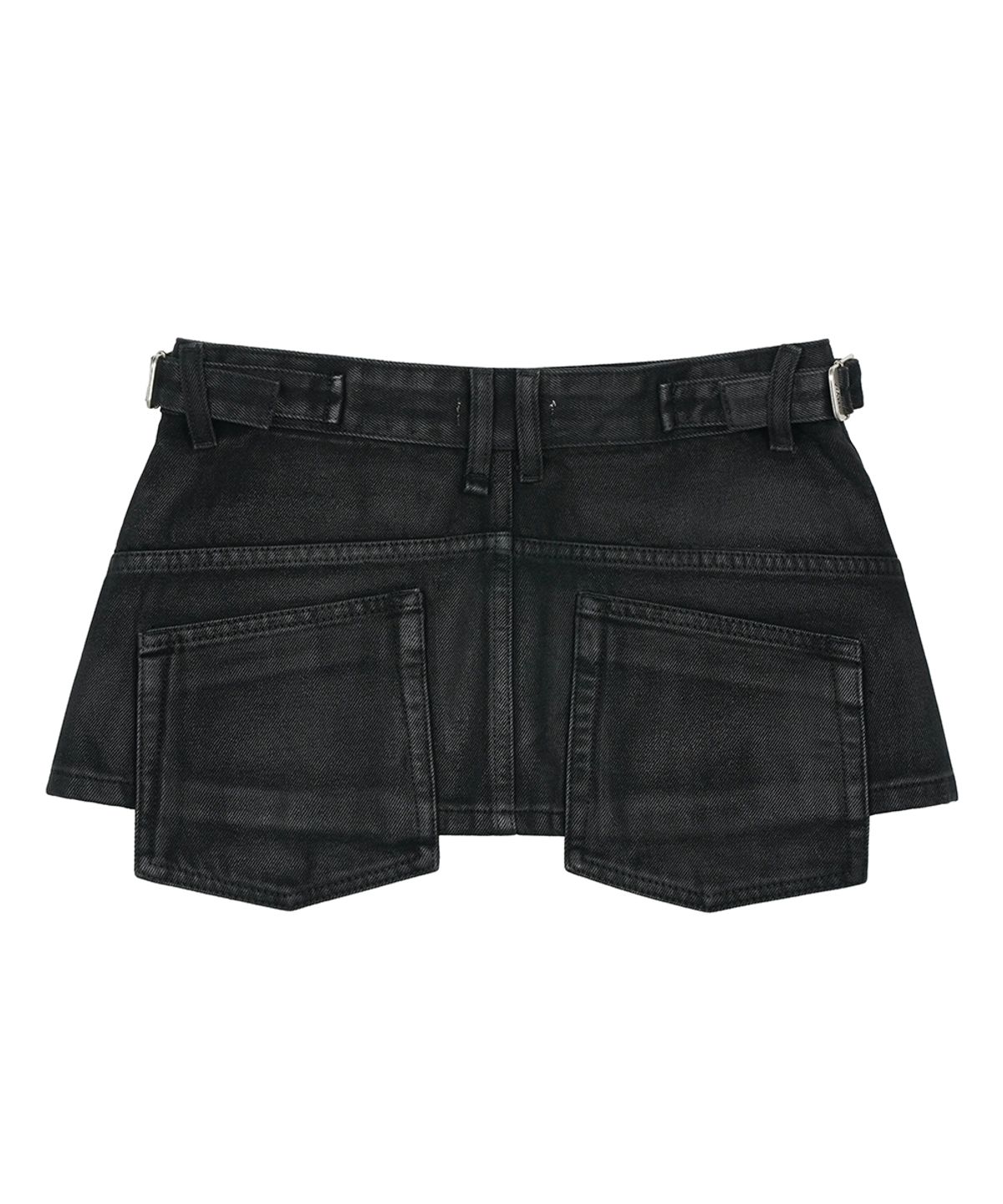 이예(YIYAE) Contour Wrap Layered Skirt Black