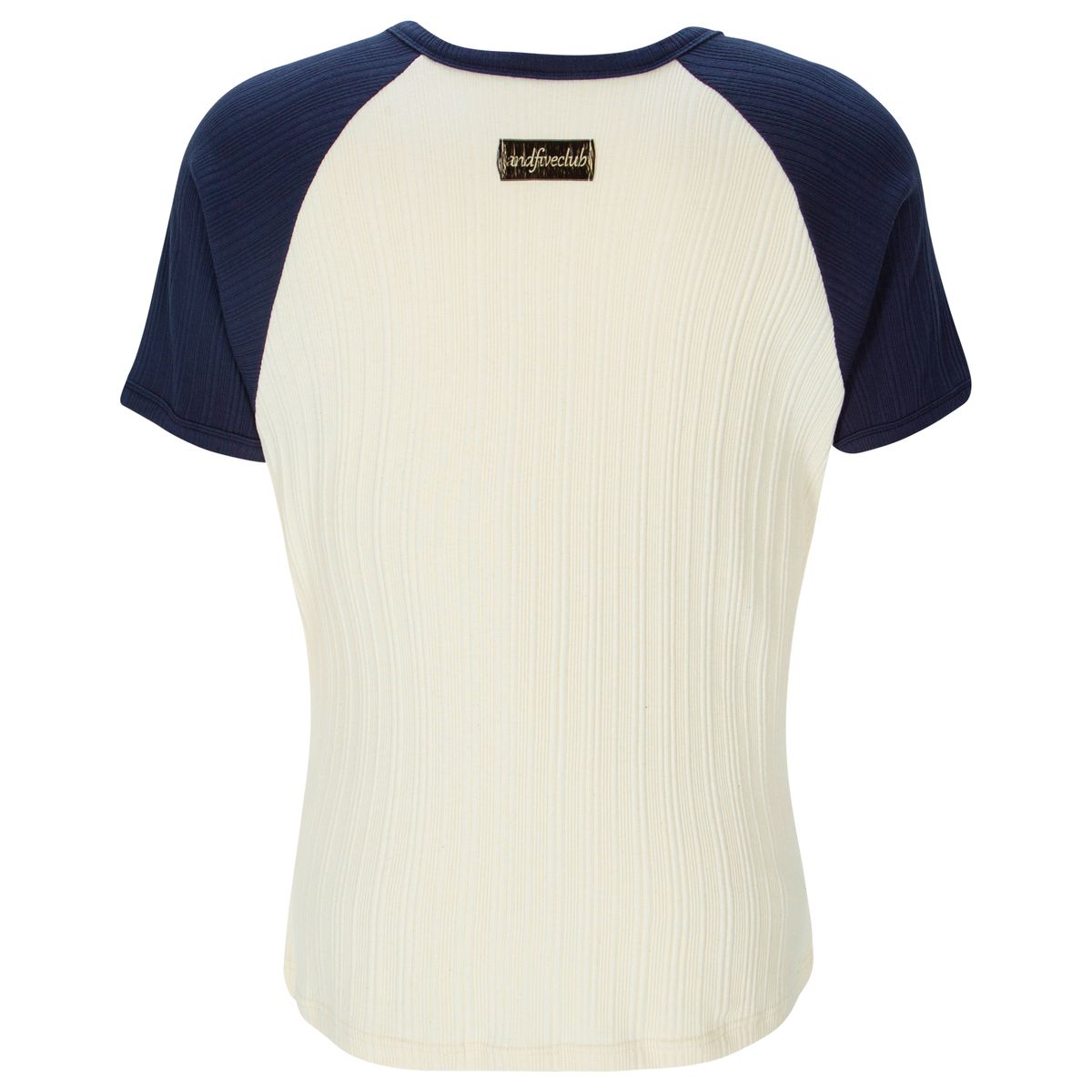 엔드파이브클럽(ANDFIVECLUB) henley neck raglan short sleeve [navy]