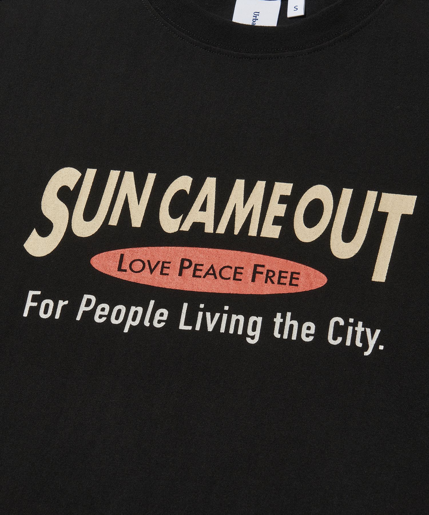 ★Urbandtype.★ Sun Out Lettering T-Shirt Black UBEUTS007BK MUSINSA | URBANDTYPE Sun Out Lettering T-Shirt_Black