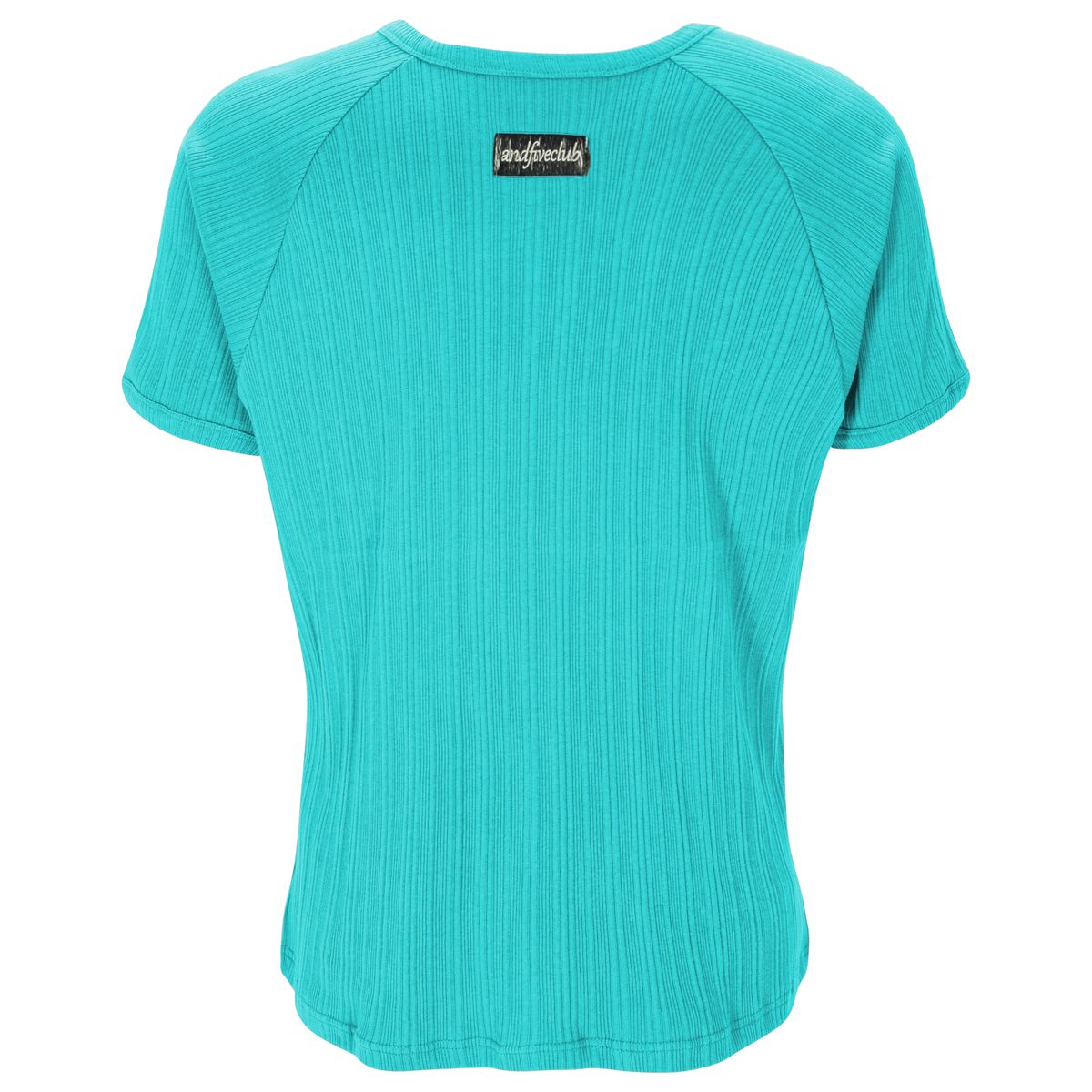엔드파이브클럽(ANDFIVECLUB) henley neck raglan short sleeve [turquoise-blue]