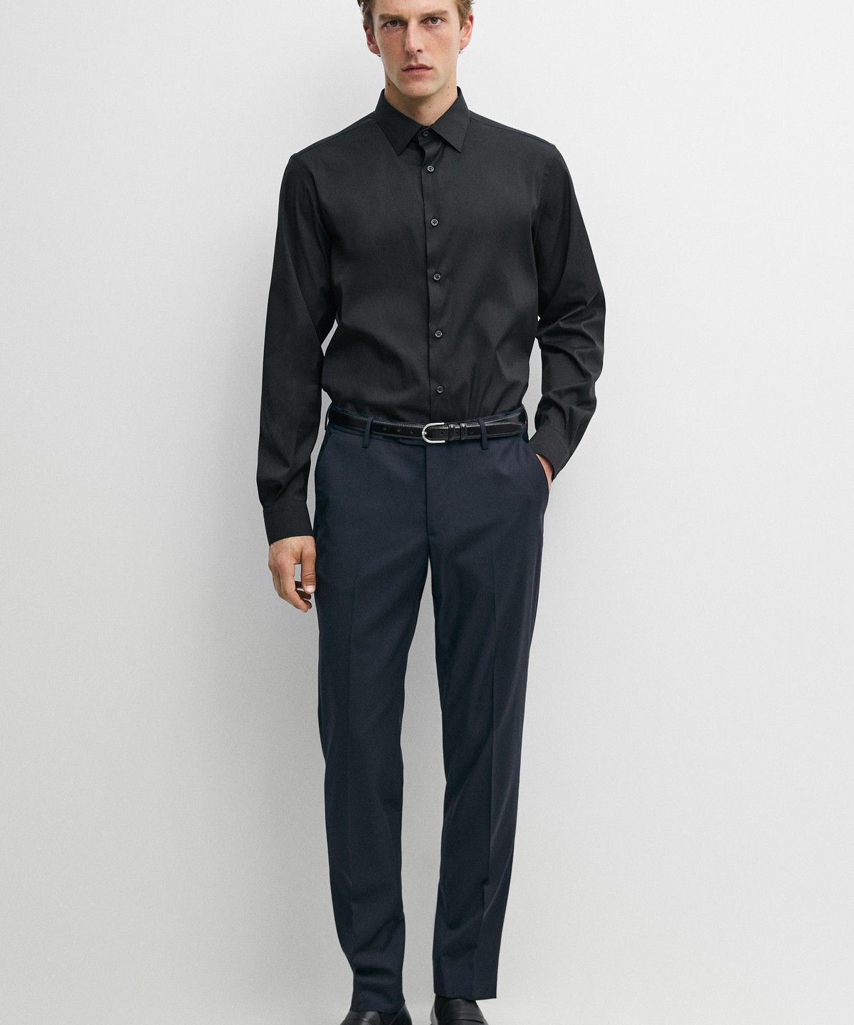 마시모두띠(MASSIMO DUTTI) 슬림핏 스트레치 셔츠