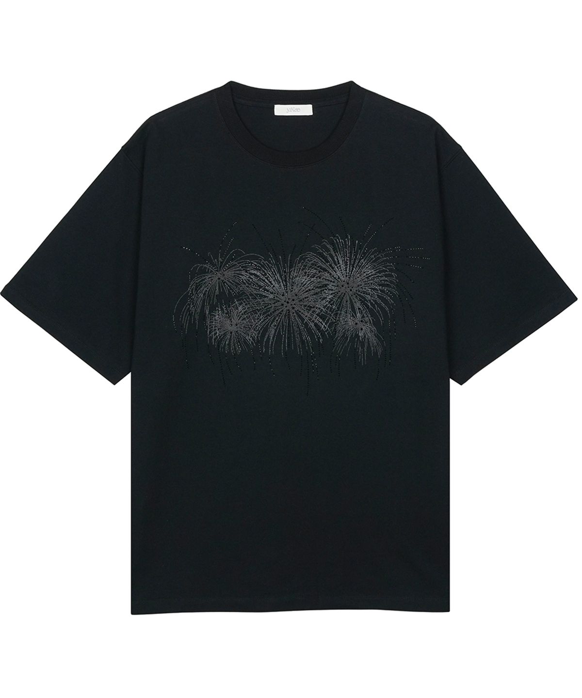 이예(YIYAE) Midnight Sparkling Gradation T-shirt Black