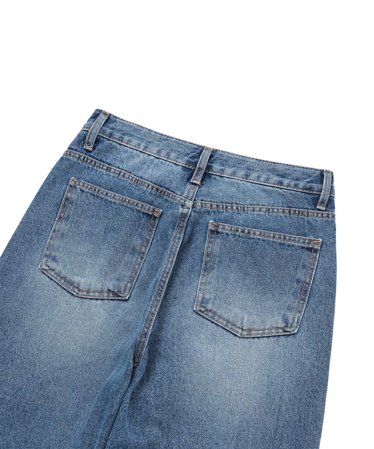 캔버스(CNVS) 캔버스 이지 워시드 데님 팬츠_블루