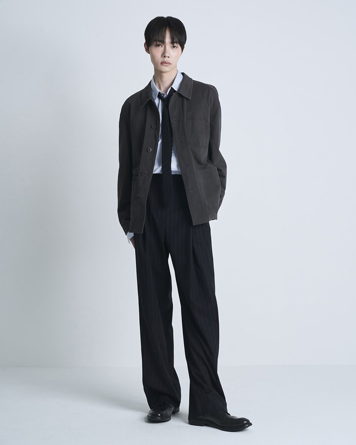 포커페이스(POKERFACE) SLIM TIE BLUE STRIPE