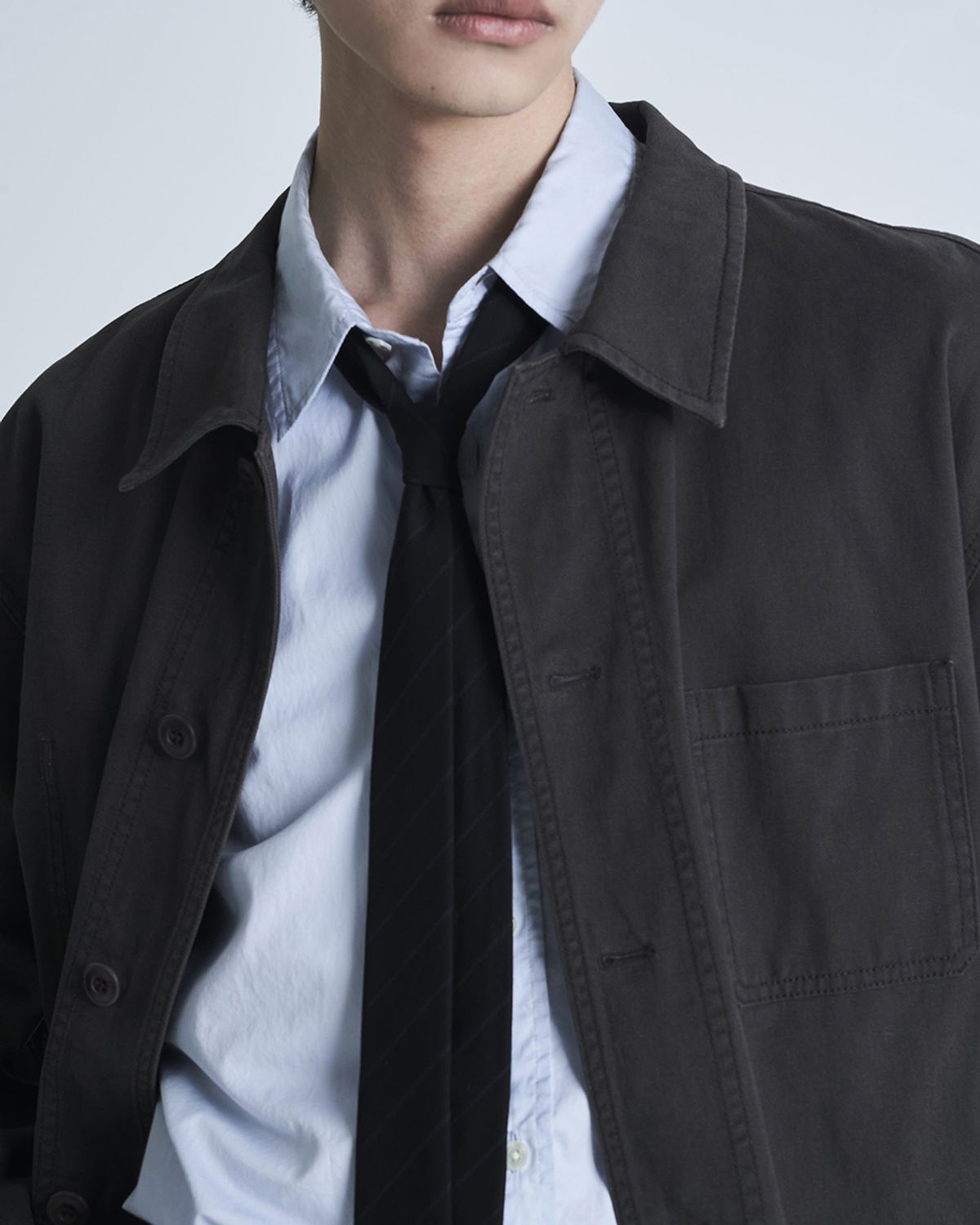 포커페이스(POKERFACE) SLIM TIE BLUE STRIPE