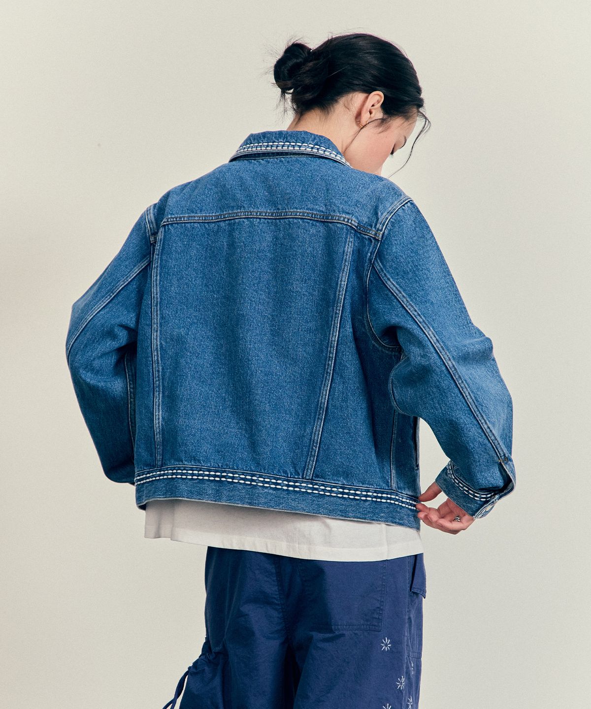 프리터(FRITUR) Stitch Denim Jacket Blue_F251JK03
