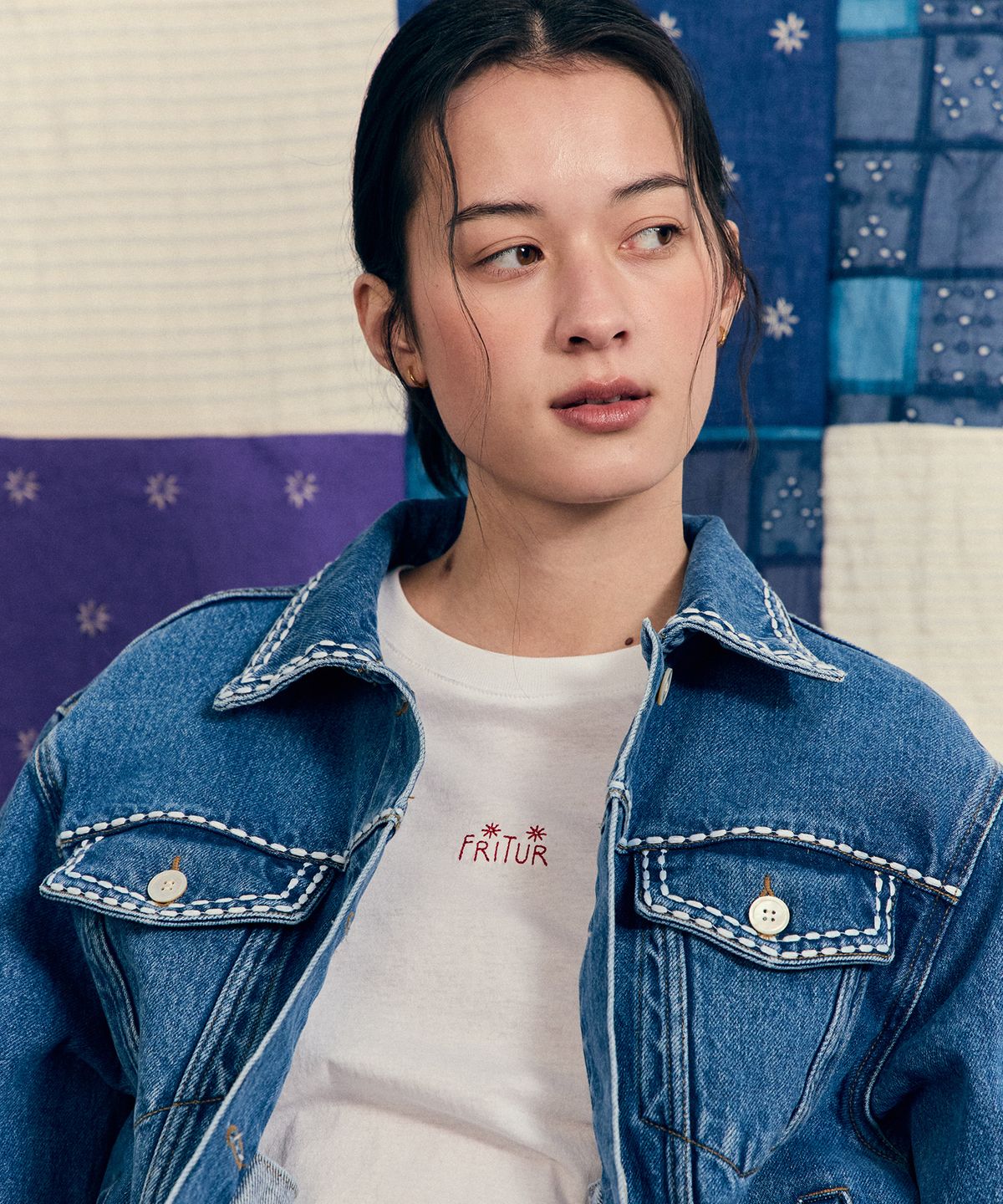 프리터(FRITUR) Stitch Denim Jacket Blue_F251JK03