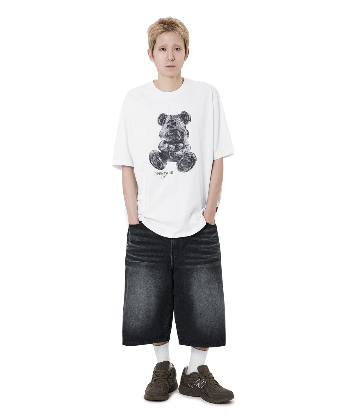 오픈야드(오와이)(OPENYARD(OY)) ROCK ODOLLY TEE - WHITE