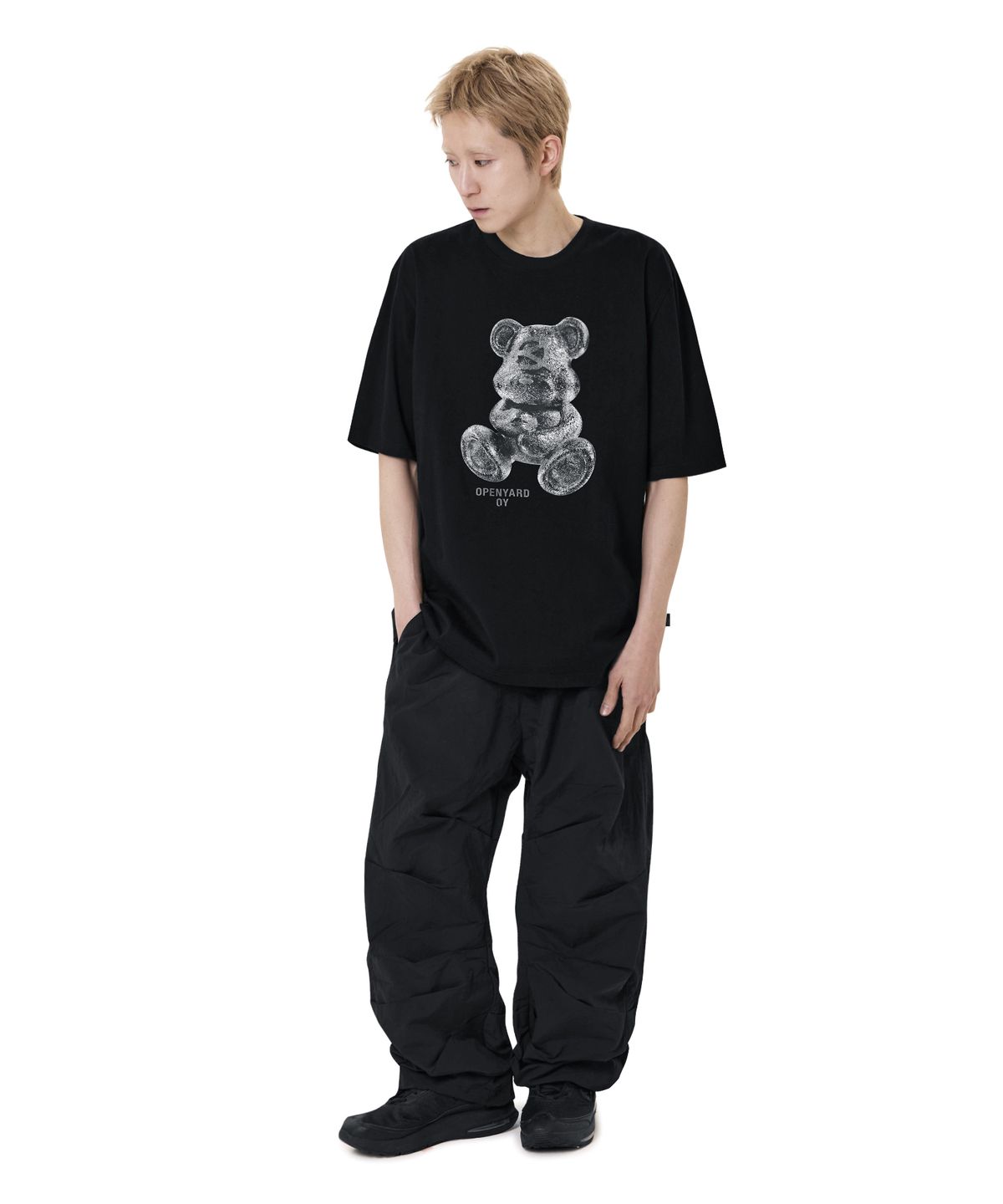 오픈야드(오와이)(OPENYARD(OY)) ROCK ODOLLY TEE - BLACK