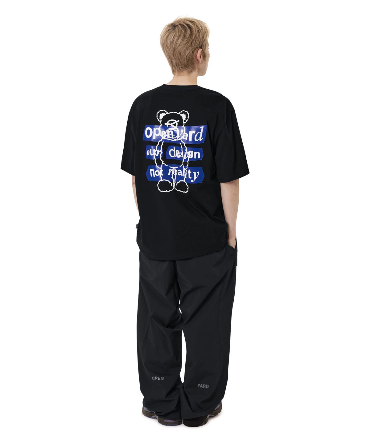 오픈야드(오와이)(OPENYARD(OY)) ODOLLY TAPE TEE - BLACK