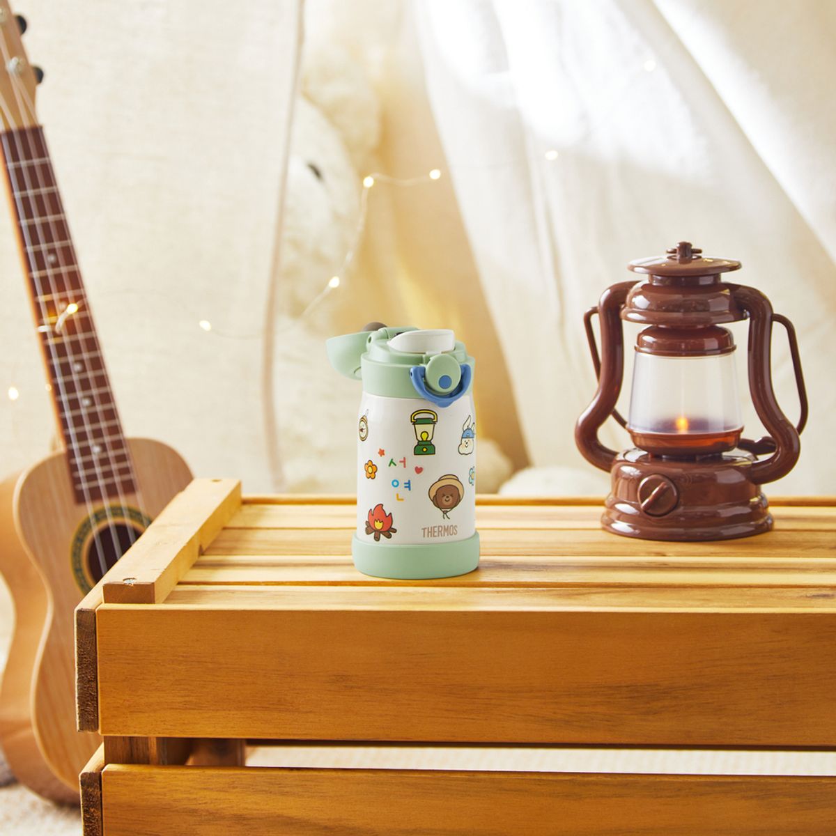 써모스(THERMOS) 원터치 텀블러 마이디자인 보틀3 JNR-252K (250ml) 기본스티커포함