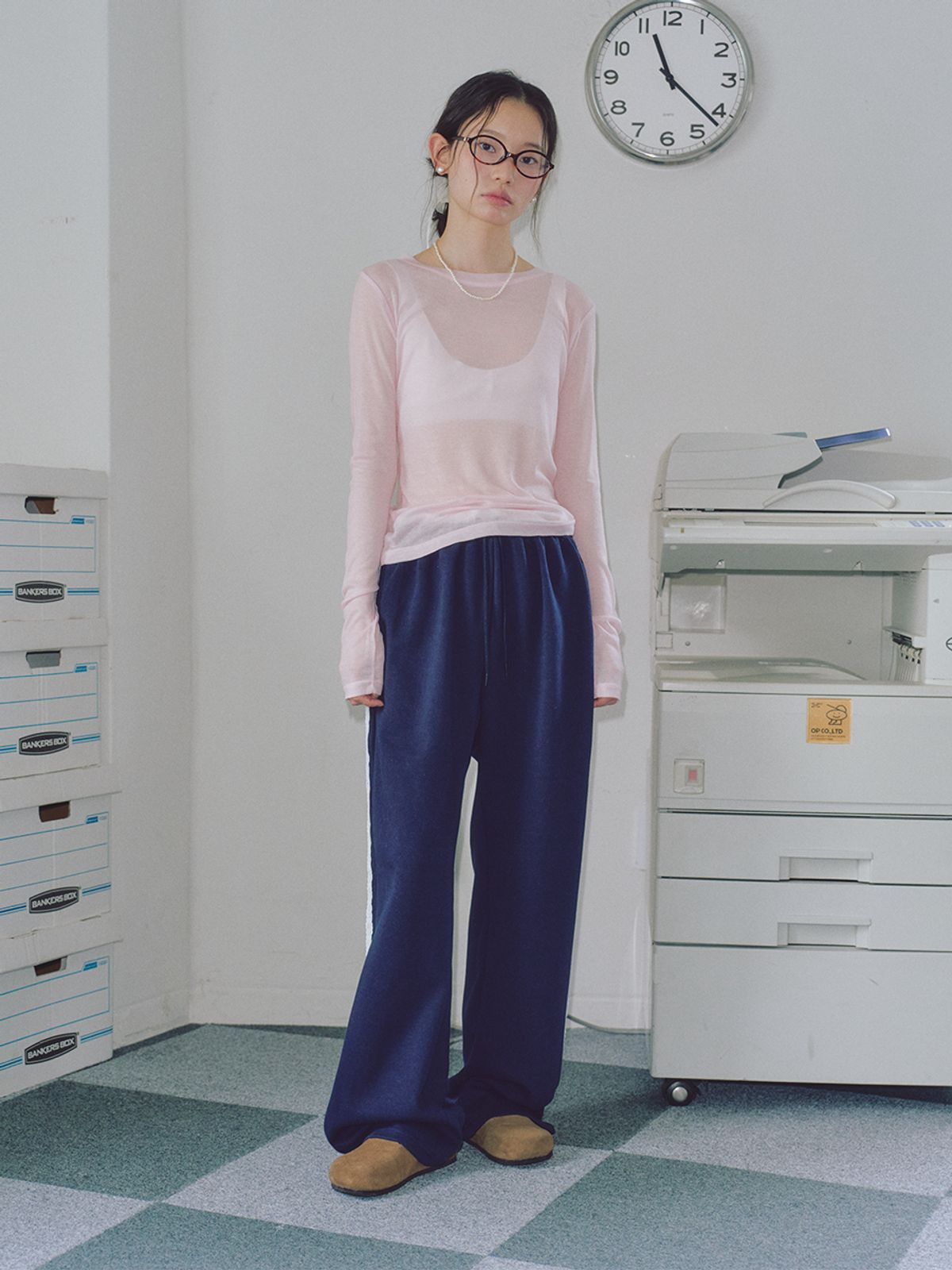 로우비(LOWBI) CANDY TENCEL T-SHIRTS LIGHT PINK