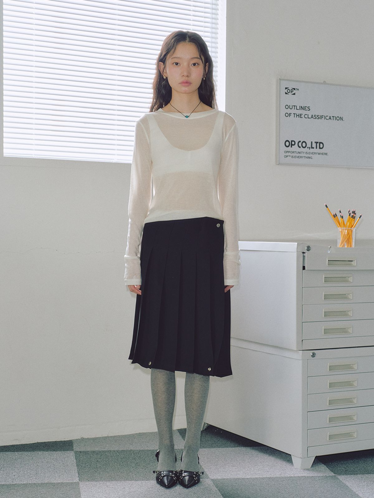 로우비(LOWBI) CANDY TENCEL T-SHIRTS WHITE