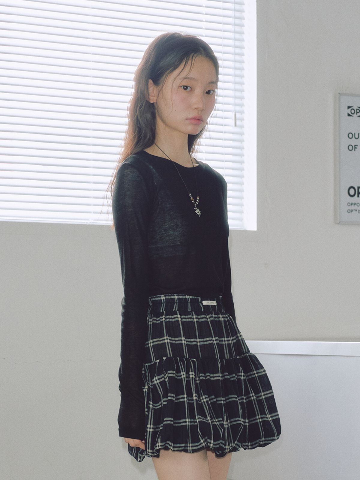 로우비(LOWBI) CANDY TENCEL T-SHIRTS BLACK