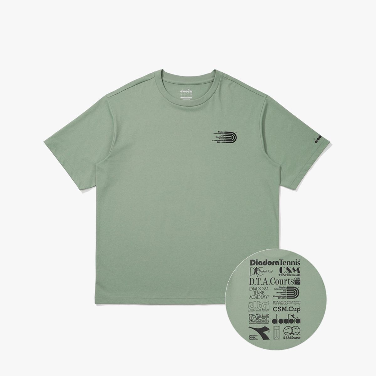디아도라(diadora) AIRTEX DTA 반팔 티셔츠 KHAKI
