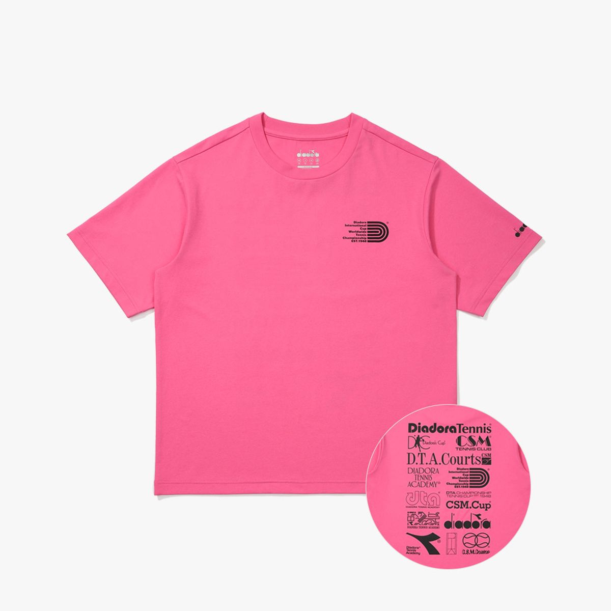 디아도라(diadora) AIRTEX DTA 반팔 티셔츠 PINK