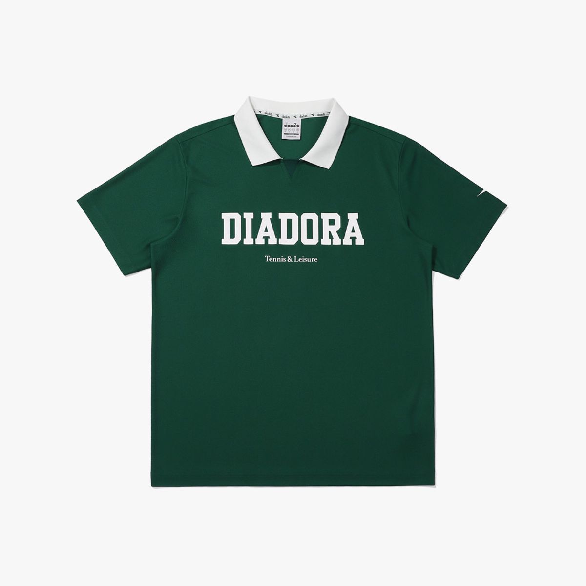 디아도라(diadora) 테니스 퍼포먼스 그래픽 카라 반팔 티셔츠 GREEN