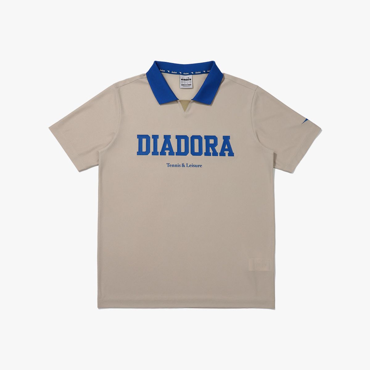 디아도라(diadora) 테니스 퍼포먼스 그래픽 카라 반팔 티셔츠 BEIGE