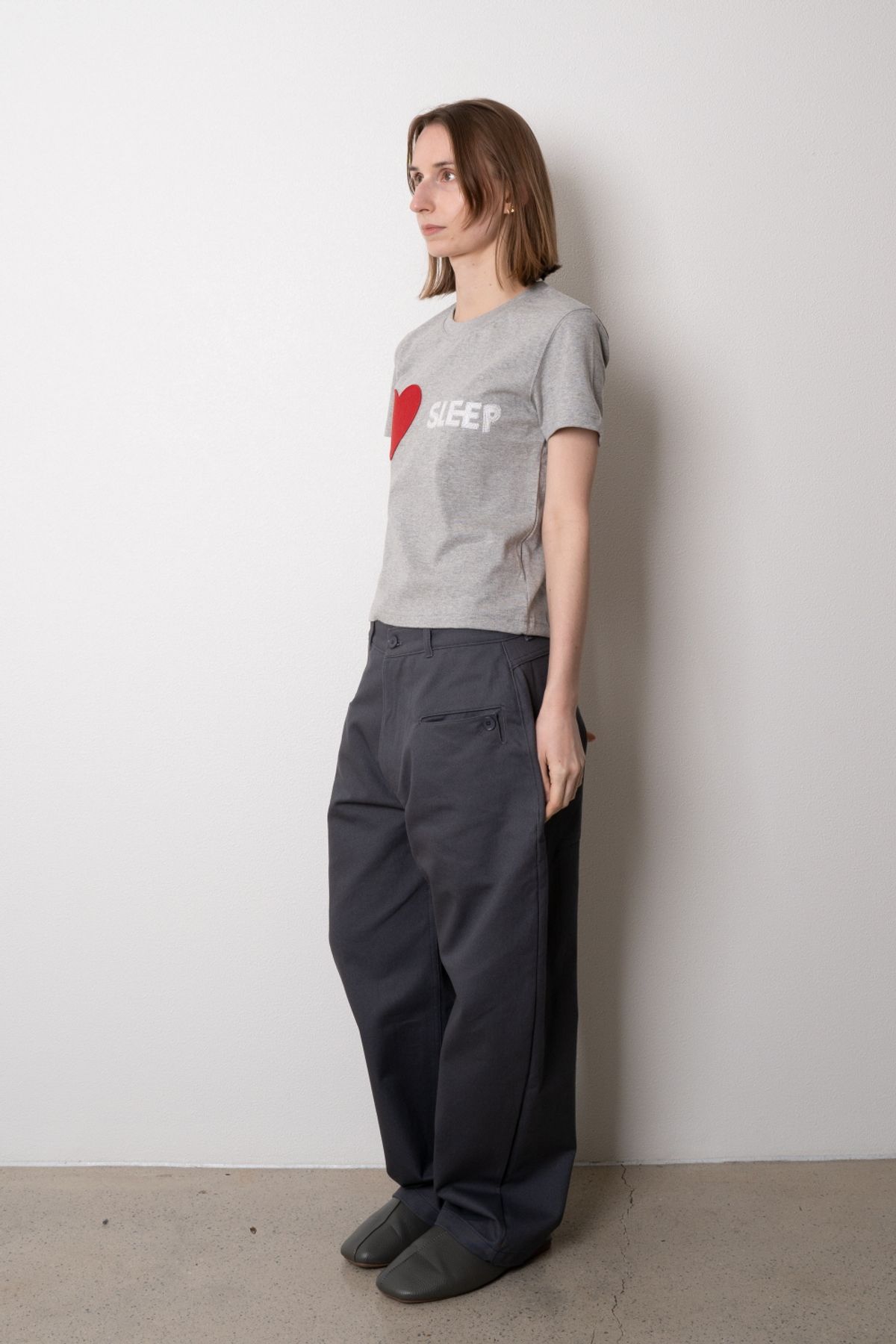 니드슬립(NEED SLEEP) 1/2 i love sleep tee [melange grey]