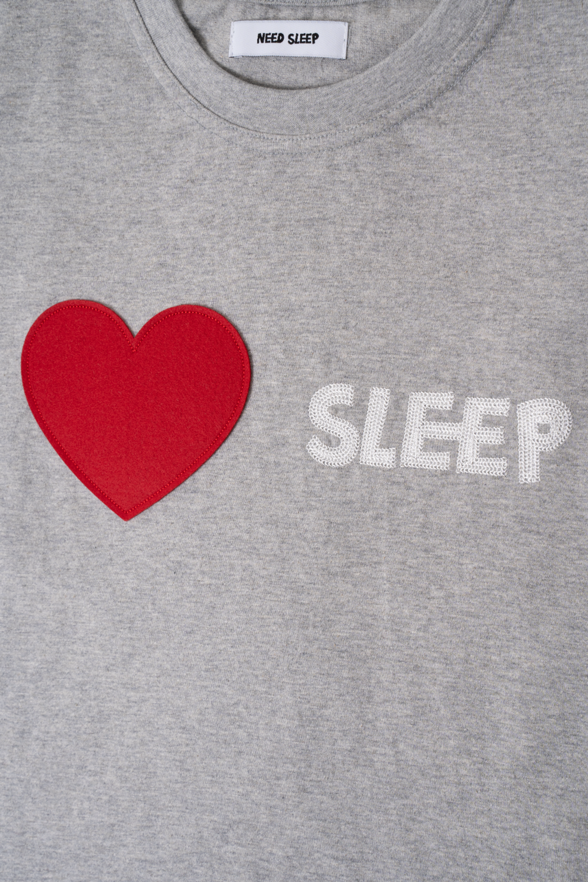 니드슬립(NEED SLEEP) 1/2 i love sleep tee [melange grey]