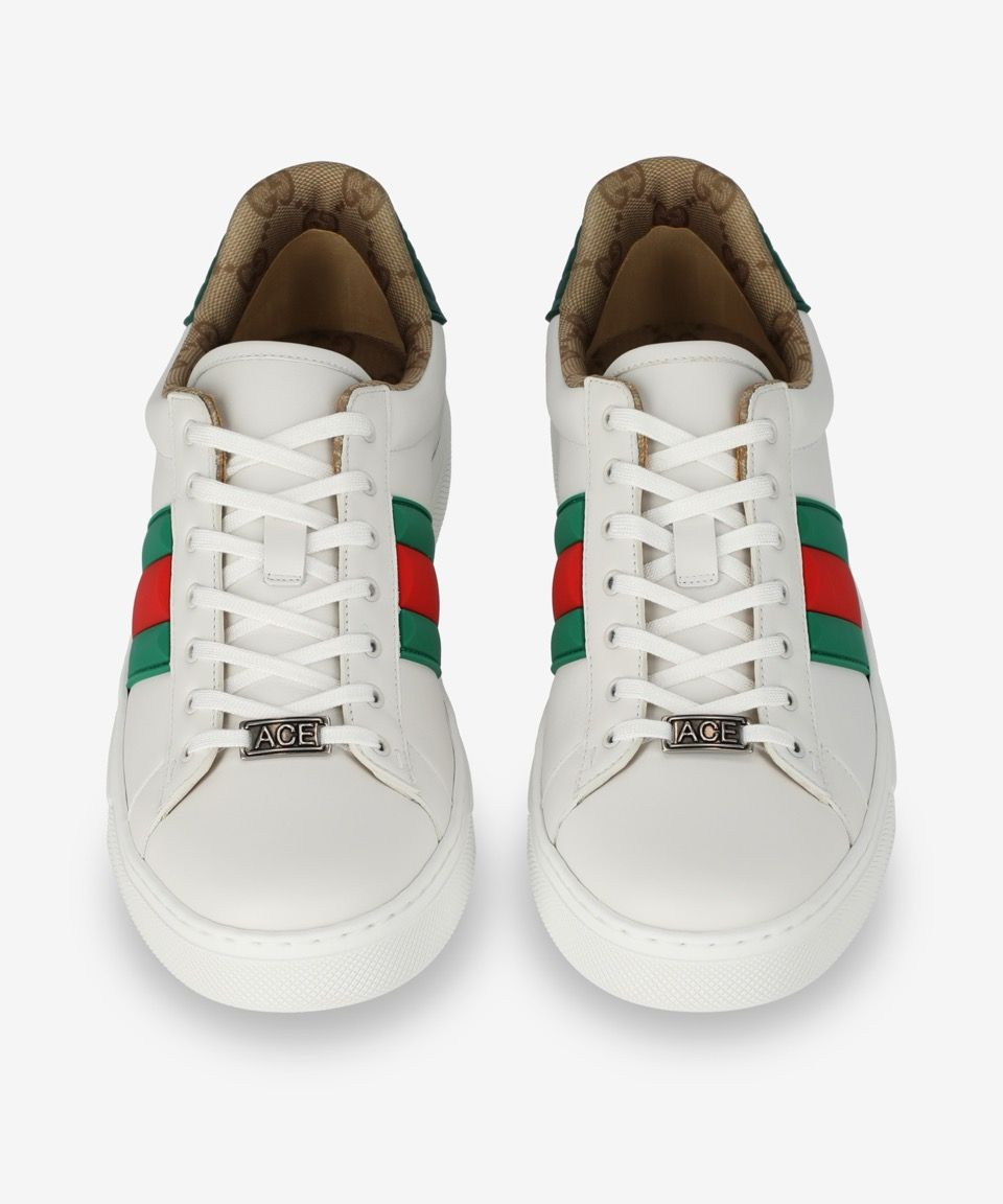 MUSINSA | GUCCI Gucci Ace Web Sneakers - White / 812713AAECR9042
