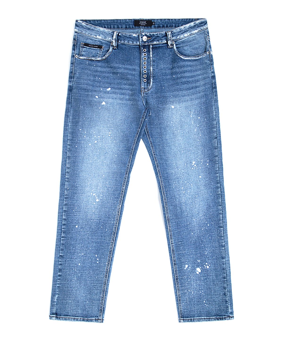 스트라이크(STRIKE) Abstract Splatter Slim Jeans (BLUE)