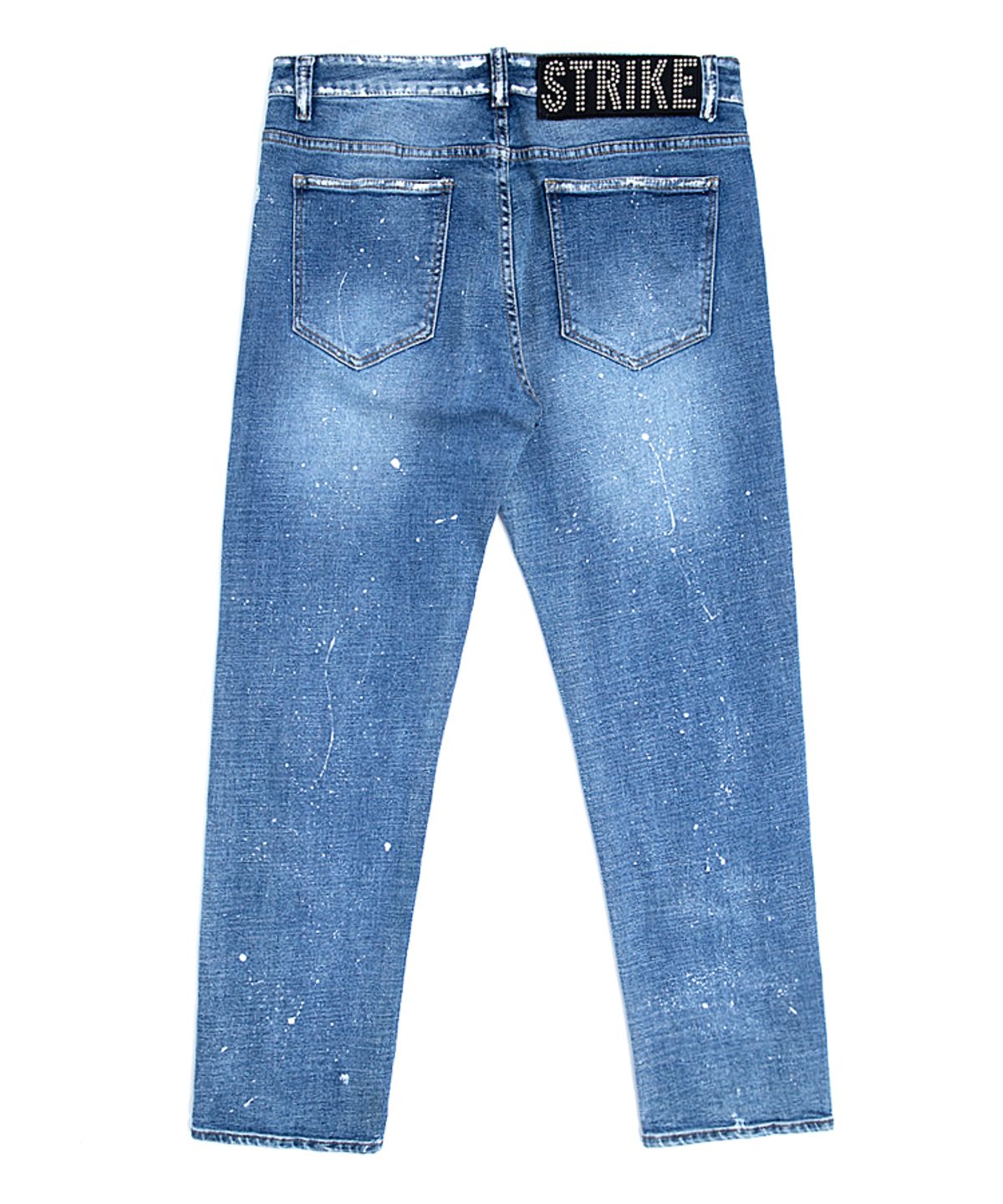 스트라이크(STRIKE) Abstract Splatter Slim Jeans (BLUE)