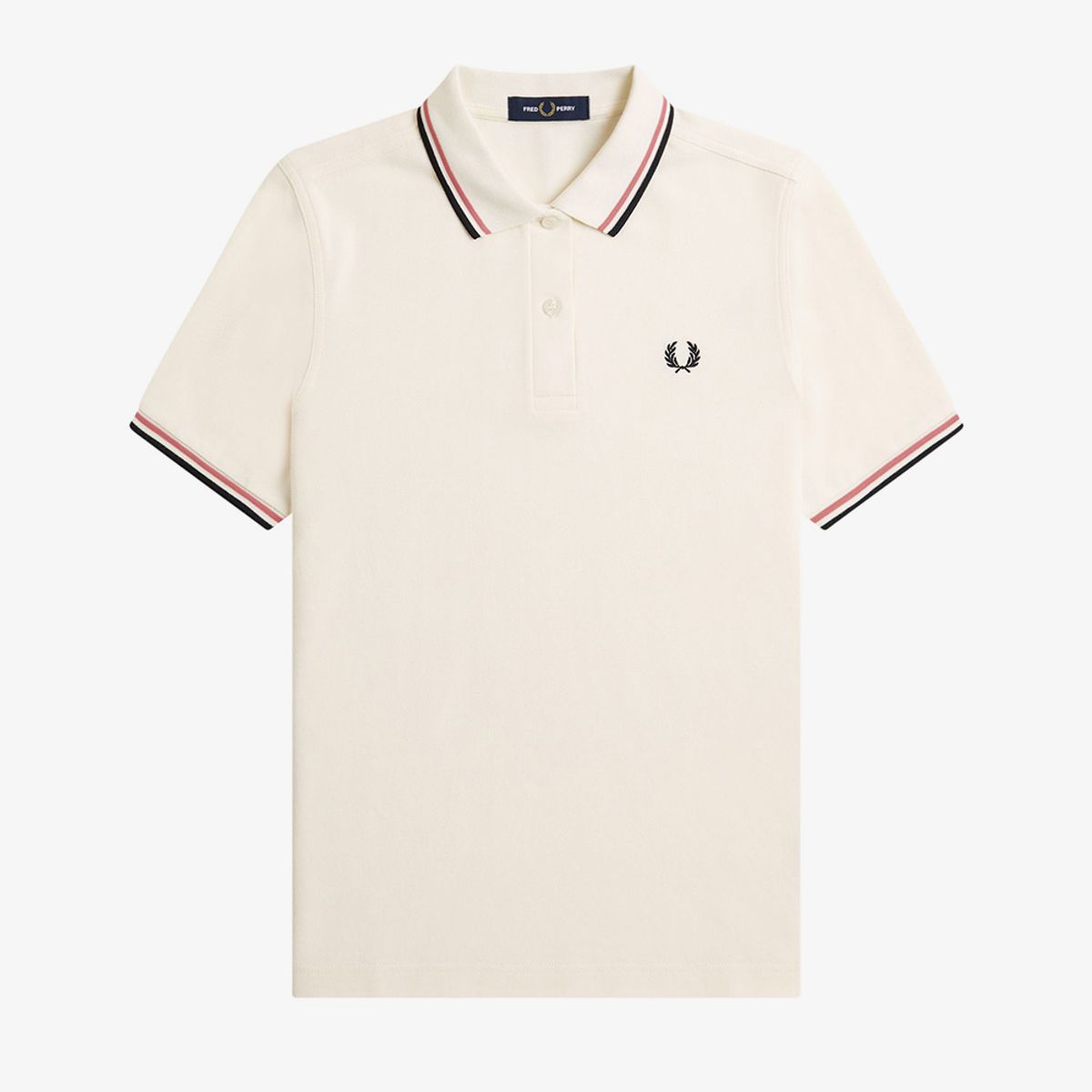 프레드페리(FRED PERRY) [G3600] 여성 트윈 팁 프레드페리 셔츠 - 라이트 에크루/퍼티 핑크/블랙 AFPF2513600-Z08