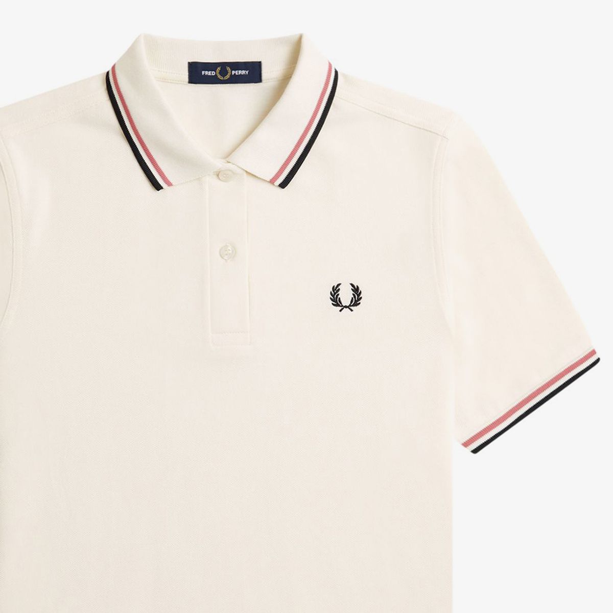 프레드페리(FRED PERRY) [G3600] 여성 트윈 팁 프레드페리 셔츠 - 라이트 에크루/퍼티 핑크/블랙 AFPF2513600-Z08