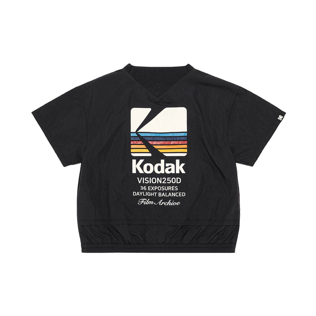 코닥 키즈(KODAK KIDS) 레인보우 우븐 반팔 피스테 키즈 BLACK