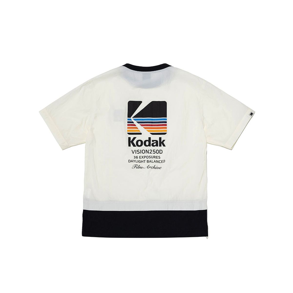 코닥(KODAK) 레인보우 우븐 반팔 피스테 IVORY